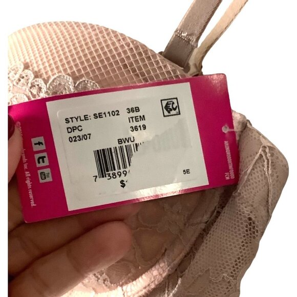 Maidenform Multiway Push-Up Balconette Bra Women Floral Detail Adjustable Straps - Picture 4 of 9